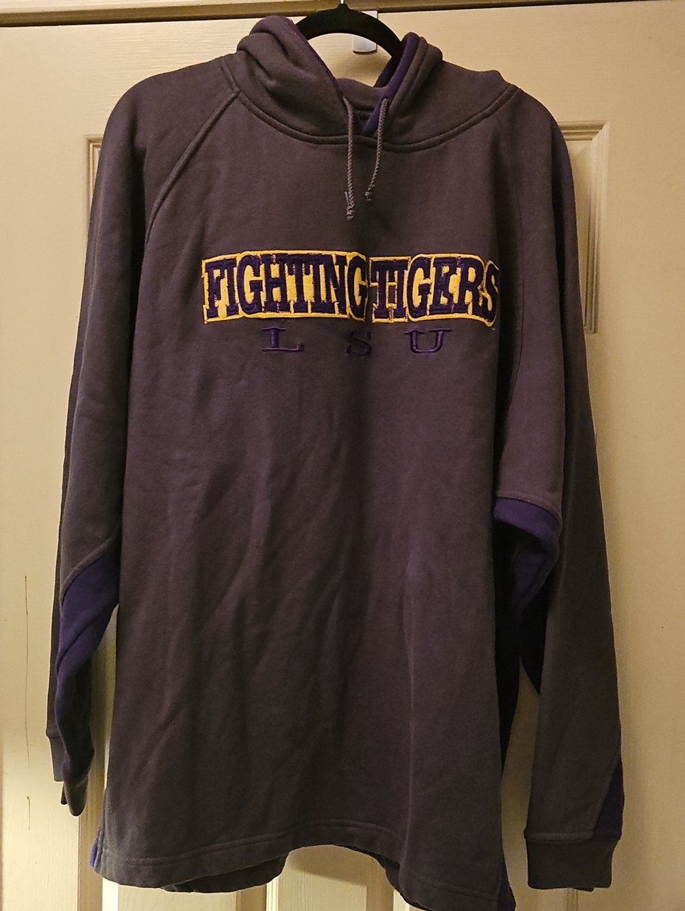 Vintage Active USA Purple LSU Fighting Tigers Zip-Up Sweater